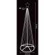 53. DECORATIVE CHRISTMAS TREE 154 LED RGB 150 CM BLACK
