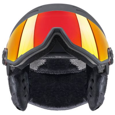 3. Unisex Uvex Wanted Visor Ski Helmet with Active Ventilation System, Black (56/6/262/10)