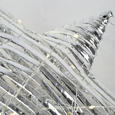3. DECORATIVE STAR 20 LED 30 CM SILVER