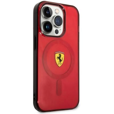 4. Ferrari FEHMP14XURKR iPhone 14 Pro Max 6.7" red/red hardcase Translucent Magsafe