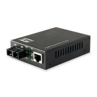 4. LevelOne GB Converter RJ45->SC 1Gbps SM 1310nm 20km