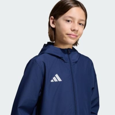8. adidas Entrada 26 All Weather Navy Blue Kids Jacket JZ9103 116cm