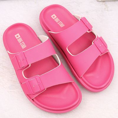8. Big Star W INT2004E Fuchsia Foam Slides with Buckles