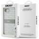 8. DKNY Repeat Texture Pattern with Tonal Stripe iPhone 16e Case - Beige