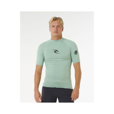 Men's Lycra RIP CURL Waves Upf Perf S/S green