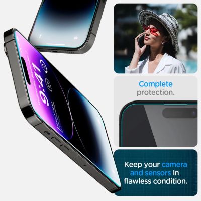 12. Spigen Glas.tR EZ Fit tempered glass for iPhone 14 Pro - 2 pcs.