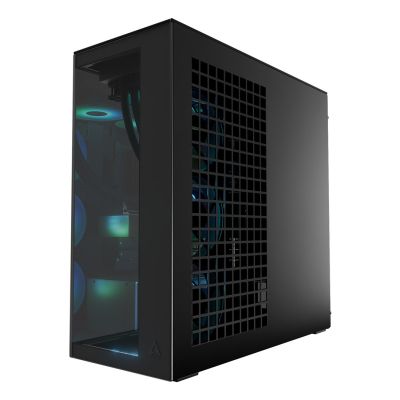 5. Arctic Xtender Schwarz Glasfenster case ohne GPU mount