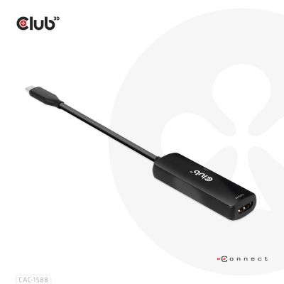 10. CLUB3D CAC-1588 Cable Adapter 0.17m USB Type-C HDMI Black
