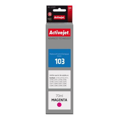 Activejet AE-103M Ink Bottle (Replaces Epson 103 C13T00S34A; Supreme; 70 ml; Red)