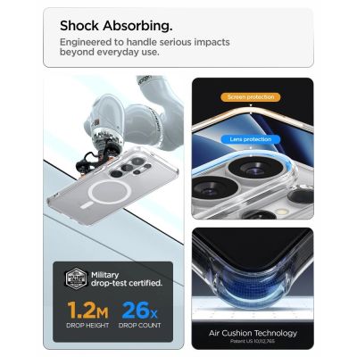 11. Spigen Ultra Hybrid Mag MagSafe Case for Samsung Galaxy S26 Ultra - Clear and White