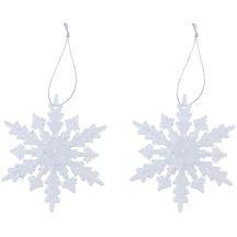 SNOWFLAKE BAUBLE PENDANT 2 PCS PATTERN 12 ARMS