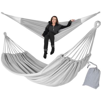 GARDEN HAMMOCK 2-PERSON 200X150CM WITH COVER GRAY 1039053
