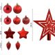 3. DECORATIVE PLASTIC BAUBLE SAFE 40 PCS RED MICA