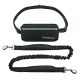 Wozinsky WPST-01 Hip Belt with Pouch and Elastic Leash for Running with a Dog - Black