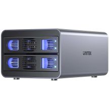Unitek RAID enclosure for 2.5"/3.5" SATA drives, 4 modes, 40 TB, USB-C 10 Gb/s