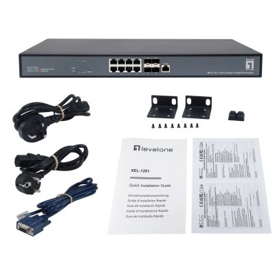 6. LevelOne XEL-1291 Managed L3 10G Ethernet (100/1000/10000) 1U Black
