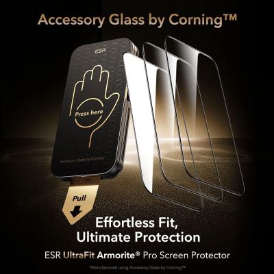 2. ESR UltraFit Armorite Pro Tempered Glass for iPhone 17 Pro - Clear