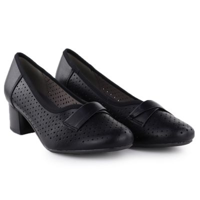 3. Women's openwork black pumps Jezzi 233-12