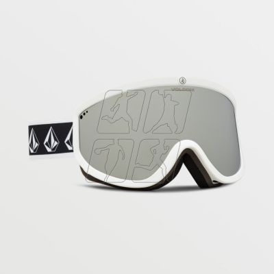 2. Volcom Footprints Women's/Men's Snowboard Sports Ski Goggles Silver (VG0622116)