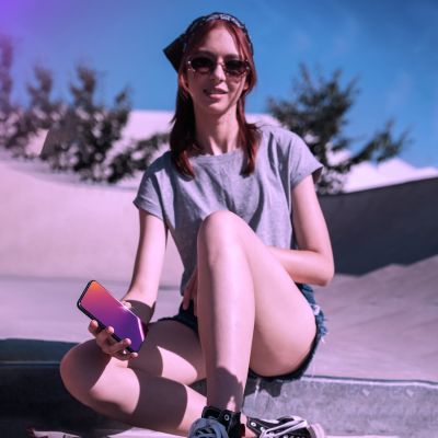 4. 3mk Rainbow Privacy Tempered Glass for Apple iPhone 15 Plus