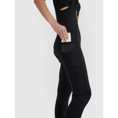 2. Women's cycling leggings with gel-foam padding and suspenders 4F 4FWSS25TFTIF331-20S