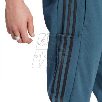 5. adidas Essentials French Terry Tapered Cuff 3-Stripes Pants M IJ8698
