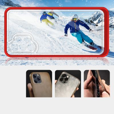 3. Clear 3in1 Case for Samsung Galaxy A72 4G Frame Gel Cover Red