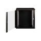 5. Unique 19" 12U wall-mounted network cabinet 600x450, glass door, black, undivided, assembled, 100kg