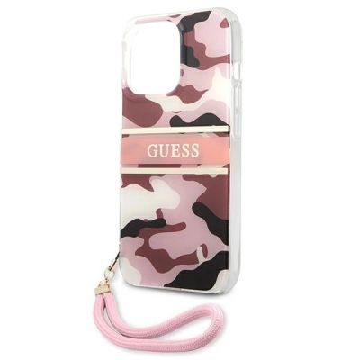 6. Guess GUHCP13XKCABPI iPhone 13 Pro Max 6.7" pink/pink hardcase Camo Strap Collection
