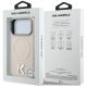 8. Karl Lagerfeld Grained Embossed Ring & Kameo Logo MagSafe Case for iPhone 18 Pro / 17 Pro - Beige