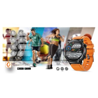 15. Gravity GT21-2 Smartwatch + Orange Silicone Strap