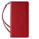 4. Magnet Strap Case iPhone 14 Pro Case with Flip Wallet Mini Lanyard Stand Red