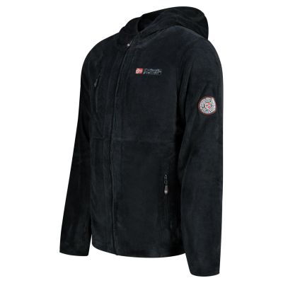 5. Men’s Fleece Pullover Geographical Norway UPLOAD HOOD BLACK DB MEN 224 (WY3383H/GN-BLACK)