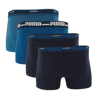 4. Puma Brand Elastic Men's Boxer Shorts 4-Pack Navy/Blue 938197 02