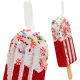 25. ICE CREAM HANGING DECORATION BALL 3 PCS RED