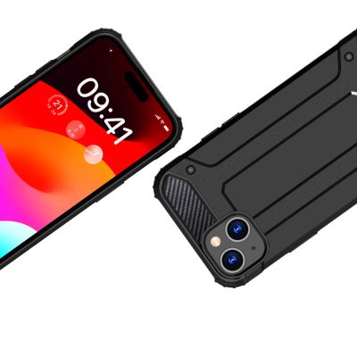 3. iPhone 15 Plus Hybrid Armor case - black