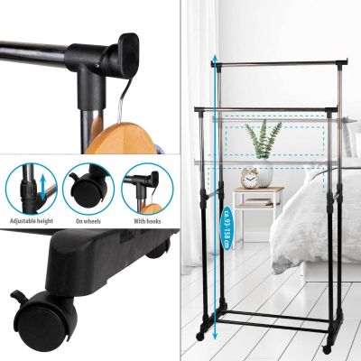 2. WARDROBE DRESSING ROOM HANGER 75x42x93-158CM ALPINA