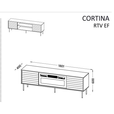 4. EF CORTINA TV cabinet 180x40x60 black