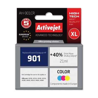 Activejet AH-901CR Ink (replaces HP 901 CC656AE; Premium; 21 ml; color)