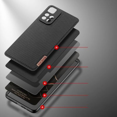 3. Dux Ducis Fino case cover covered with nylon material Poco M4 Pro 5G black