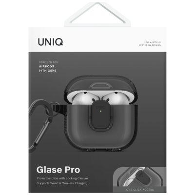 2. Uniq Glase Pro Case for AirPods 4 - Black