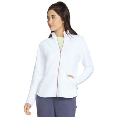 3. Skechers The Hoodless Hoodie GoWalk Shine Jacket JA78-WHT White L