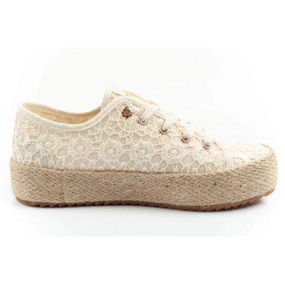 4. Lee Cooper women's lace sneakers beige platform