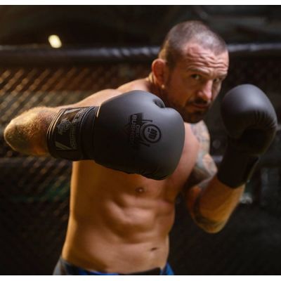 18. 10oz Boxing Gloves - Black Master - Valor Series