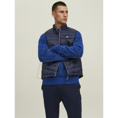 2. Jack &amp; Jones JJHero Bodywarmer Collar vest 12211790 Navy Blazer/Contrast