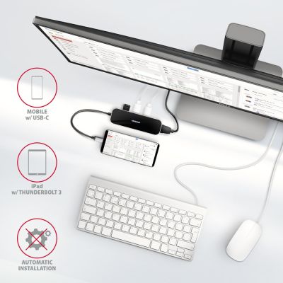 5. Axagon HMC-6H4A Wired Docking Station USB 3.2 Gen 1 (3.1 Gen 1) Type-C Black, Gray