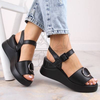 4. Filippo leather wedge sandals W DS4411 black