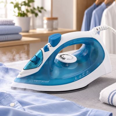 26. Esperanza Ceramic EHI002 steam iron (2200W; blue)