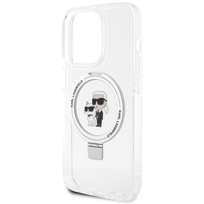 6. Karl Lagerfeld KLHMP15LHMRSKCH iPhone 15 Pro 6.1" white/white hardcase Ring Stand Karl&Choupette MagSafe