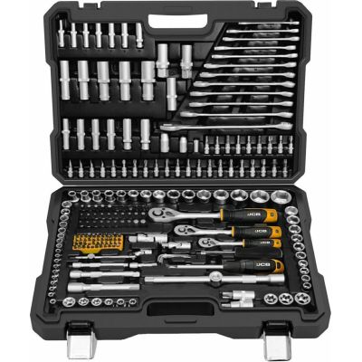 JCB 216-piece wrench set 1/2" 3/8" 1/4"